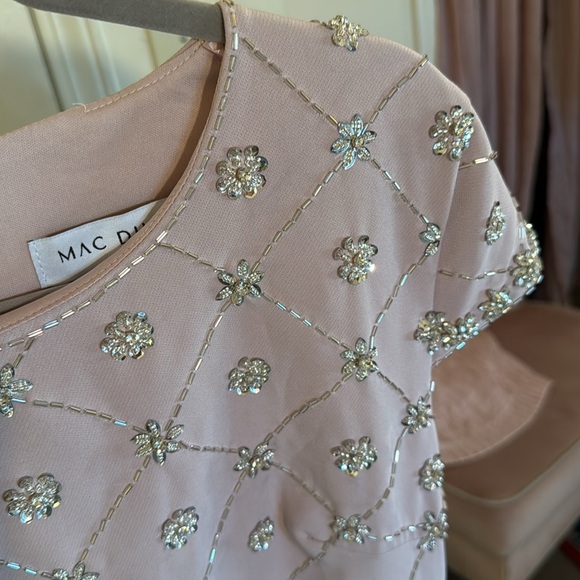 MAC DUGGAL
Pink Hand Embellished Cap Sleeve Midi Dress - Picture 4 of 16